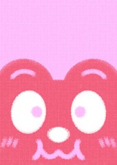 Bear and friend cute color pink blue purple