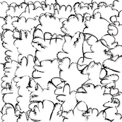 Dirty stripes create plump shapes