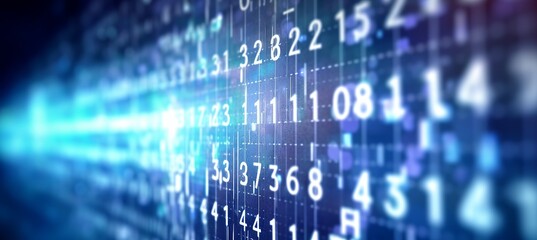 Fototapeta premium Computer code system machine learning visualization technology background. Generative AI technology.