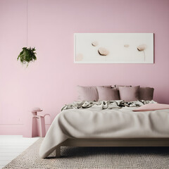 Modern Interior design Pastel colors - Generative Ai