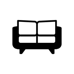 sofa icon solid style vector