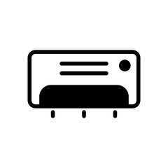 air conditioner icon solid style vector