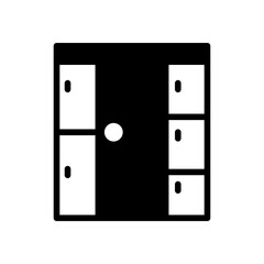 wardrobe icon solid style vector