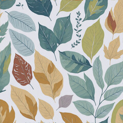 seamless pattern with leaves,Generative IA
