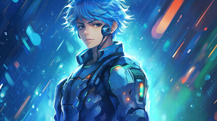 2D illustration digital painting of video game character concept