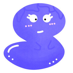 Watercolor cartoon rainbow friend cute