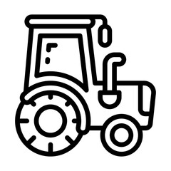 tractor line style icon, vector icon can be used for mobile, ui, web