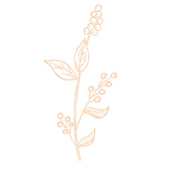 Gold Glittered Flower