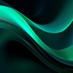 Obraz premium Rendering of Green and Blue Abstract Gradient Generative Illustration