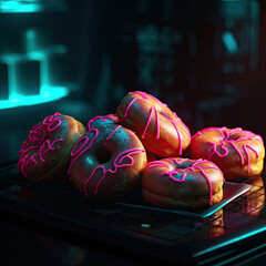 Cyberpunk Donut -AI Generated