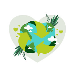 world environment day and earth day with green earth concept illustration png image resources