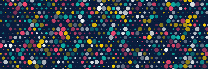 Abstract colorful canvas circle geometric seamless pattern symmetric background