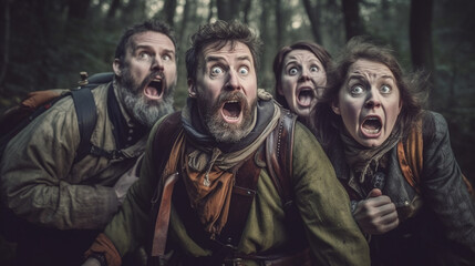 Fototapeta premium survivors nature adventure survivor. Generative AI