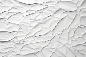 White Crumpled Linen Paper Background, In The