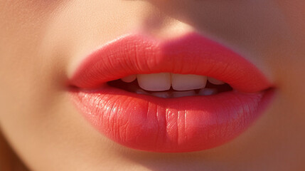 Obraz premium young adult woman close-up, outdoors