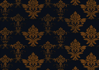 Seamless Damask Pattern Decorative Wallpaper