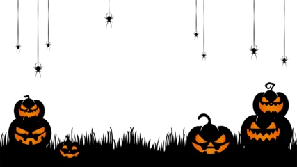 Gordijnen The spooky night background. Spooky night halloween background. Halloween theme dark background. Halloween spooky night background  © chris free love