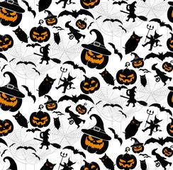 Halloween holiday. Seamless background. Halloween background, Halloween seamless pattern
