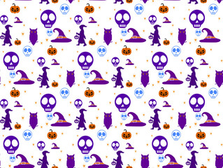 Halloween holiday. Seamless background. Halloween background, Halloween seamless pattern
