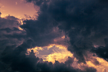 Fototapeta na wymiar fire in the clouds