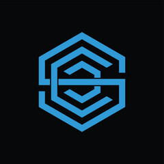 Naklejka premium design a clever monogram logo with the letter CSC building logo template in black around