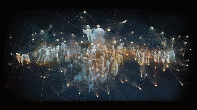 A group of people in a high state of engagement, spiritually and mentally connected to achieve a desired goal. Generative AI