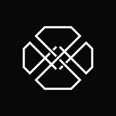 design luxury fashion logo ornament jewelry with the flower in a diamond shape