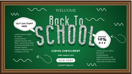 welcome back to school theme banner template