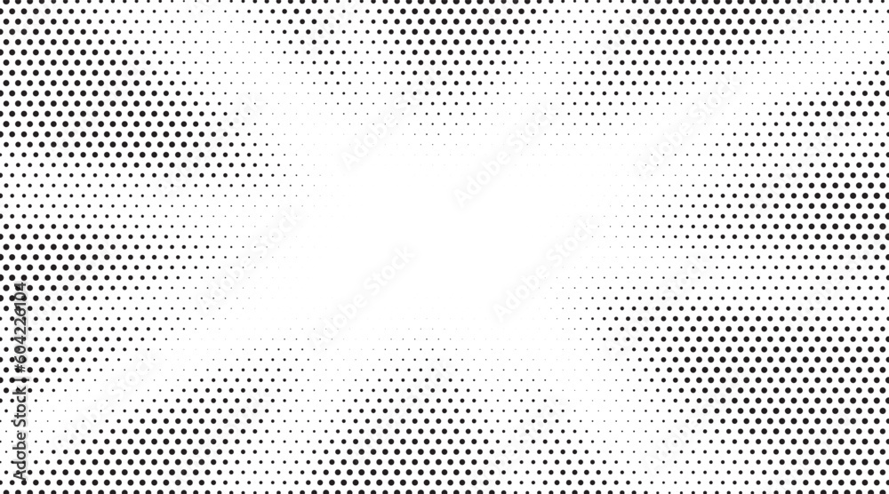 Aufkleber Halftone gradient sun rays pattern. abstract halftone vector dots background. monochrome dots pattern. pop art, comic small dots. star rays halftone poster. shine, explosion. sunrise rays background.