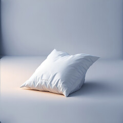white pillows on a bed mock-up