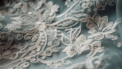 The ornate doily intricate lace pattern exudes old fashioned elegance generated by AI