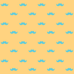Fototapeta na wymiar Mustache Flat Vector Seamless Pattern