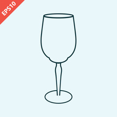 Hand drawn wine glasses design vector flat isolated illustration