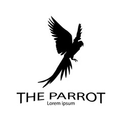 Obraz premium the parrot vector, vector logo for a symbol of the parrot