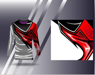 Sports jersey and tshirt template sports design for football racing gaming jersey vector