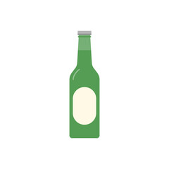 Flat icon of Beer Bottle Vector for logo design