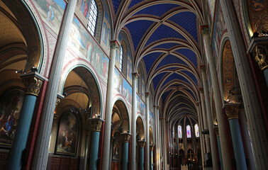 Fototapeta premium Saint-Germain des Pres interior - Paris, France