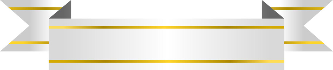 Obraz premium ribbon illustration with gold stripe