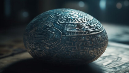 Ancient copper decoration symbolizes indigenous culture and history in Africa generated by AI