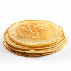 パンケーキ　白背景　AI生成画像　ジェネレーティブAI