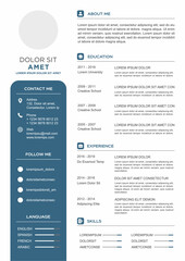 professional curriculum vitae template vector