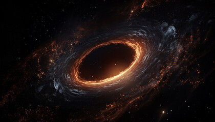Fototapeta premium The glowing star explodes in the deep stratosphere atmosphere generated by AI