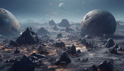 Adventure to Mars Exploring the Red Planet Alien Landscape generated by AI