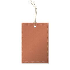 Coupon voucher ticket with leather