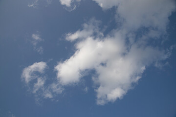 white cloud with blue sky background