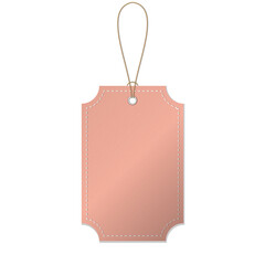 Coupon voucher ticket with leather