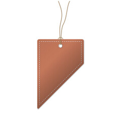 Coupon voucher ticket with leather