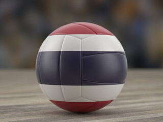 Naklejka premium Volleyball ball Thailand flag
