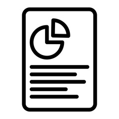  Business Report line icon