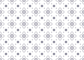 geometric and flower line ethnic fabric seamless pattern for cloth carpet wallpaper background wrapping etc.